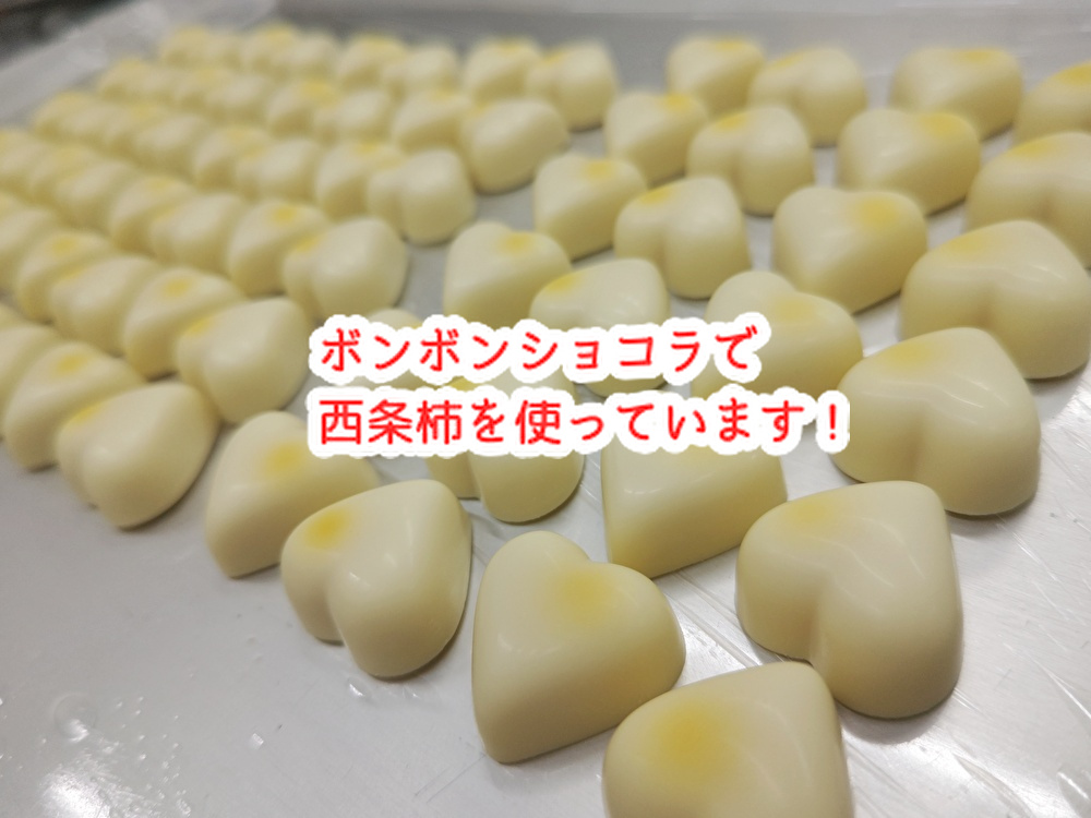 ボンボンショコラのテイスティングコーナー！mikeはこの西条柿ショコラです...