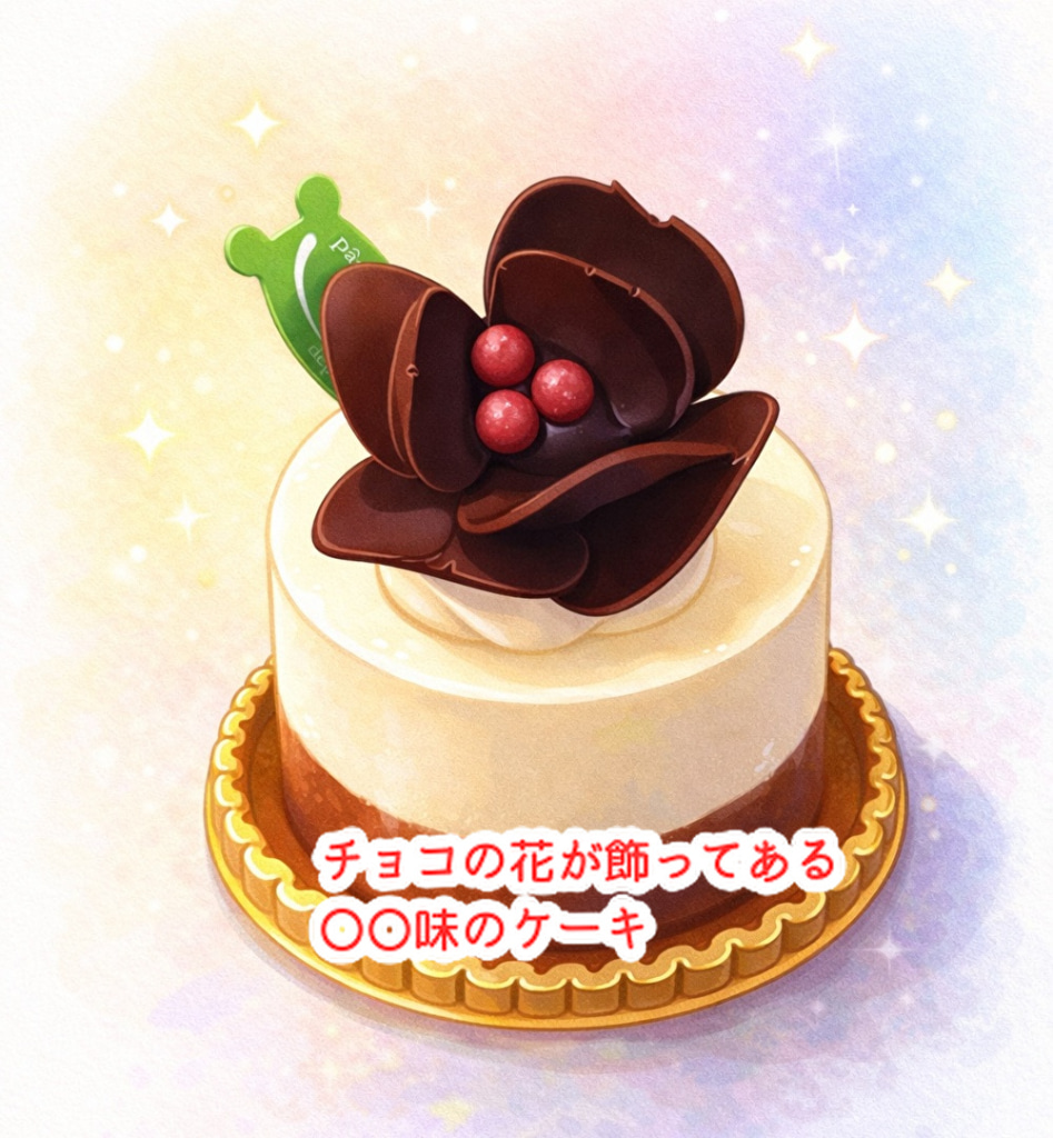 今ハマっているこの話！ケーキ店にはお花のプチガトーがあります...