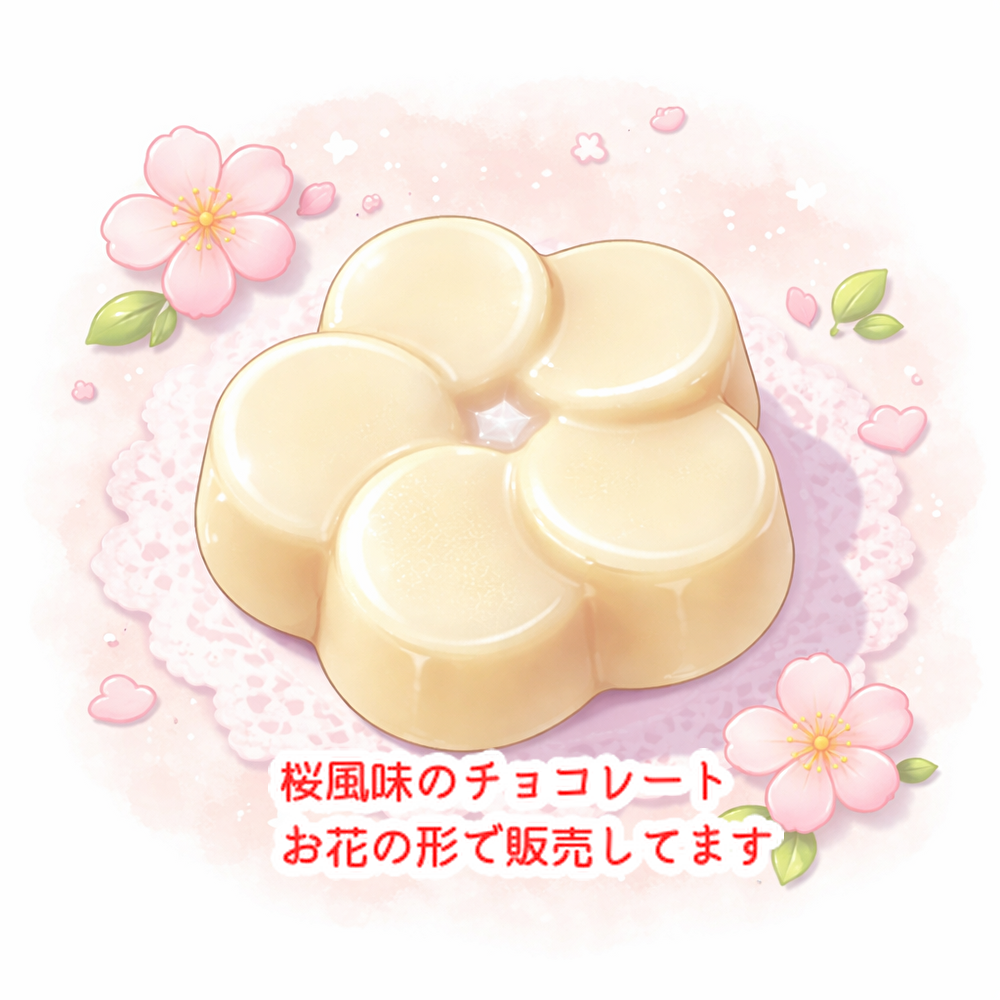 今年の桜のチョコレートこれ！ひな祭り限定ケーキは1日と3日に販売します...