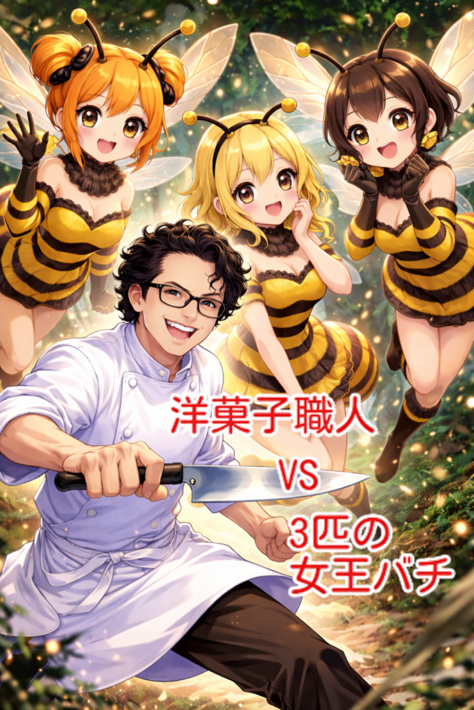 洋菓子職人VS３匹の女王バチ！異世界転生で始まる新たなストーリー、、、？...