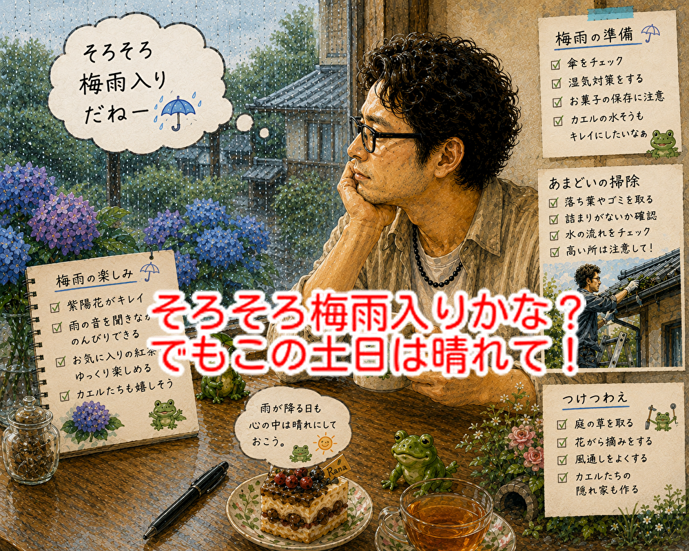 そろそろ梅雨入り？この土日はイベント出店で焼きタルトを販売します！...