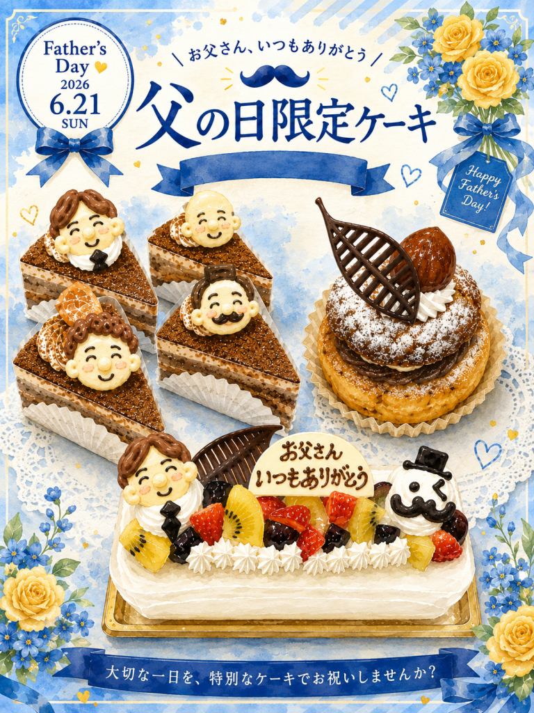 父の日限定スイーツ販売！母の日と父の日の差はこんなに違うの？...