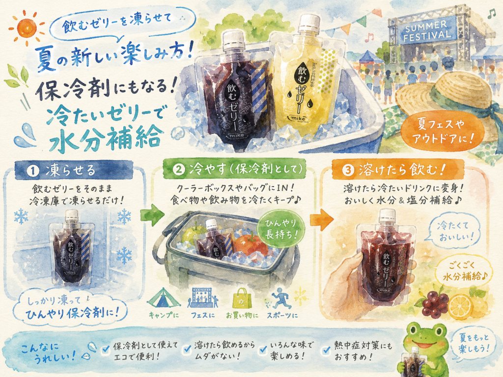 長い夏がやってくる！mikeの飲むゼリーで暑さを乗り切りましょう！...