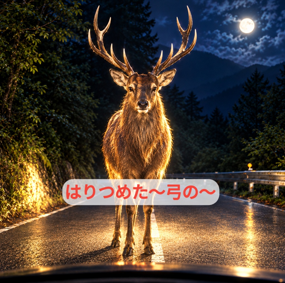 神々しい大きな鹿が男を熟視！パンプキンのケーキ突如現る...